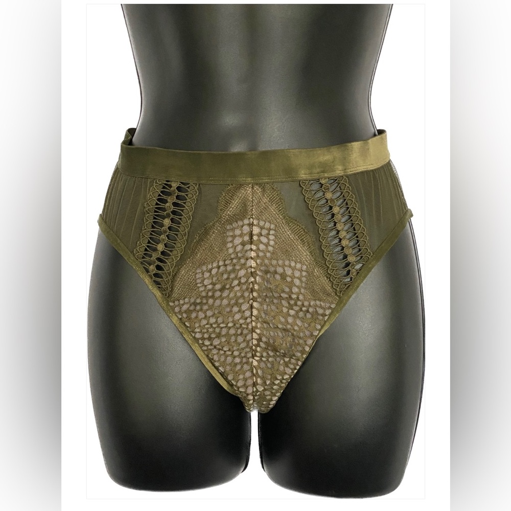 VS ARMY GRN High Leg Panties, M